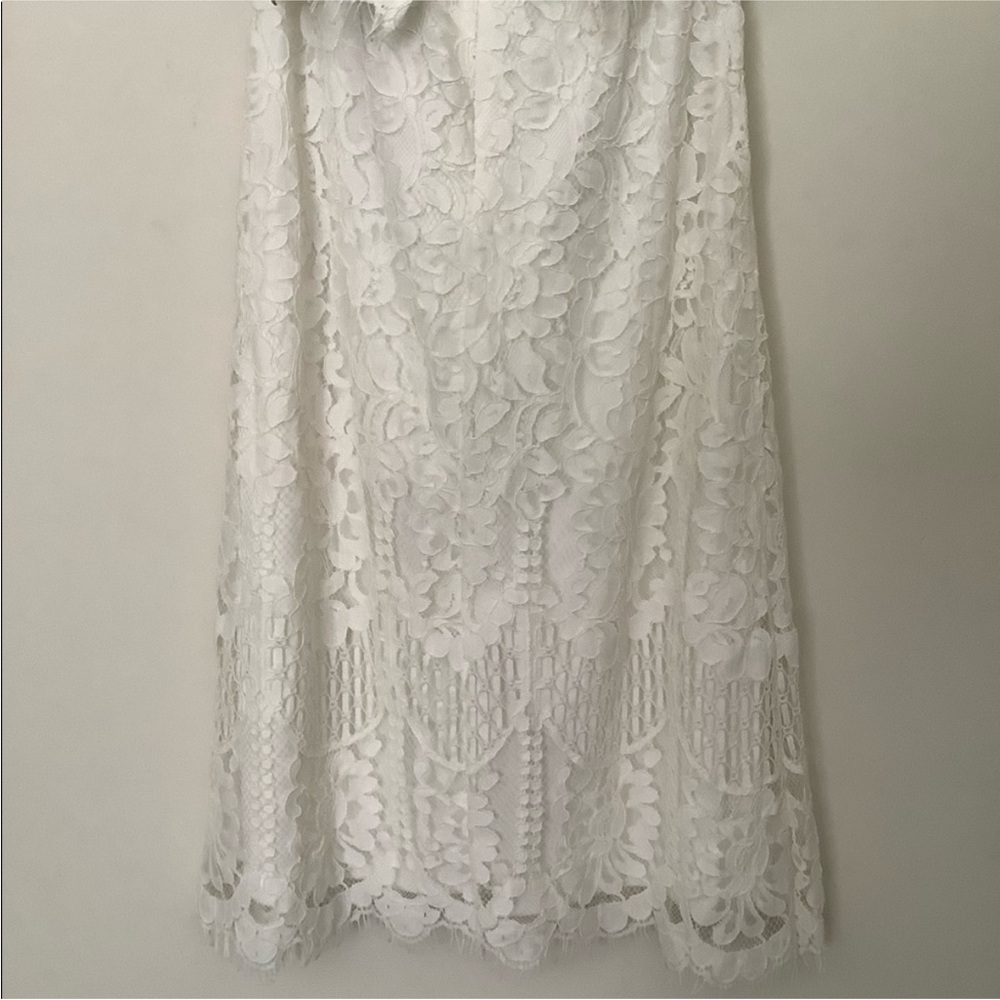 Lulus Delia White Lace Strapless Midi Dress NWT Size M - Picture 8 of 16